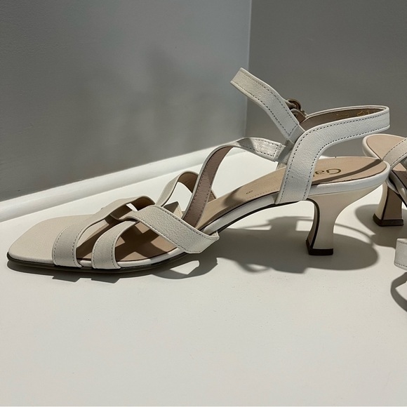 Gabor Damon Leather Ankle Square Toe Sling Back Heel Sandals - Picture 4 of 15